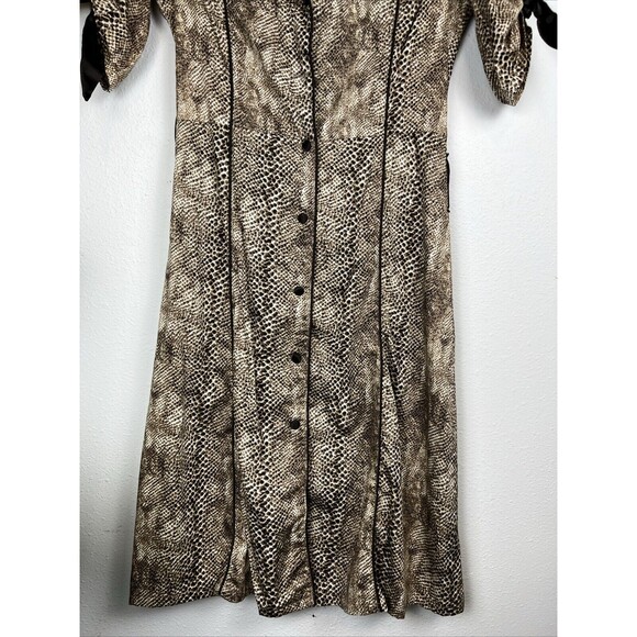 Snap Retro‎ Fit Flare 50's Style Snake Print Skater Dress 3 Rockabilly Coquette - Picture 3 of 16